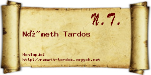 Németh Tardos névjegykártya